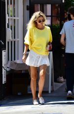 GIA SKOVA Out Shopping at Brentwood Country Mart 08/19/2022