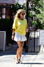 GIA SKOVA Out Shopping at Brentwood Country Mart 08/19/2022