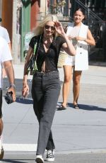 GIGI HADID in a Black Denim Out in New York 08/05/2022