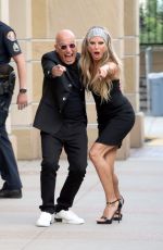 HEIDI KLUM and Howie Mandel Arrives at AGT Studio in Los Angeles 08/24/2022