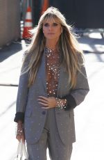 HEIDI KLUM Arrives at Jimmy Kimmel Live in Los Angeles 08/18/2022