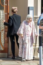 HELENA BONHAM CARTER Out for Dined with Her Mother Elena Propper de Callejon in London 08/09/2022