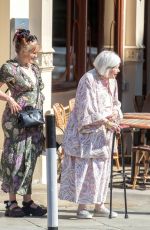 HELENA BONHAM CARTER Out for Dined with Her Mother Elena Propper de Callejon in London 08/09/2022