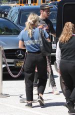 HILARY DUFF Arrives at a Shopping Mall in Los Angeles 08/06/2022