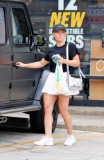 HILARY DUFF Heading to Subway for a Sandwich in Los Angeles 08/21/2022