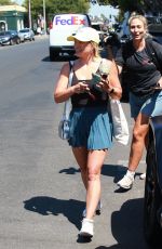 HILARY DUFF in a Tennis Shorts and Tank Top Out in West Hollywood 08/19/2022
