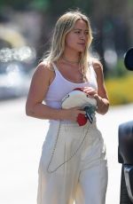 HILARY DUFF Out for Breakfast in Studio City 08/13/2022