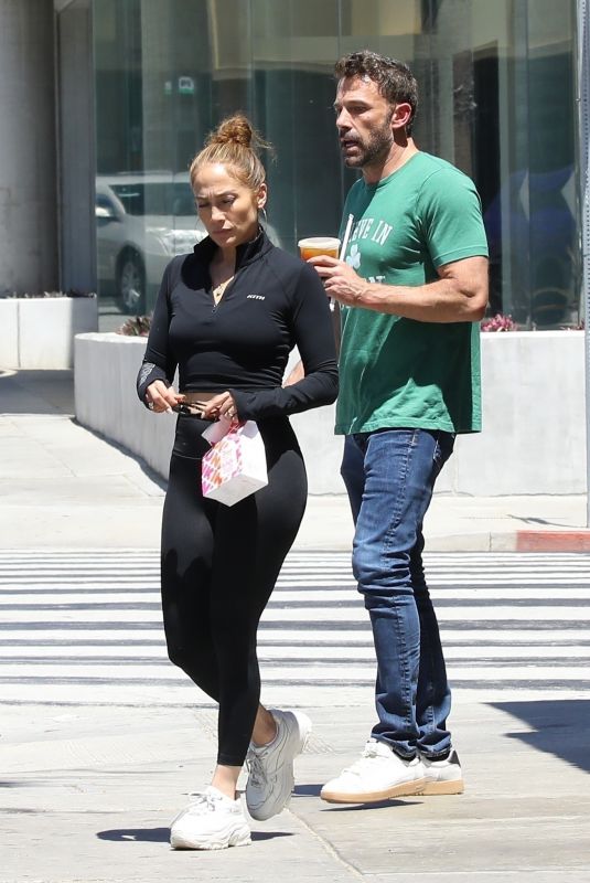JENNIFER LOPEZ and Ben Affleck at Huckleberry Cafe in Santa Monica 08/09/2022