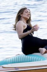 JENNIFER LOPEZ at a Photoshoot on the Boat in Capri 08/01/2022