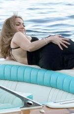 JENNIFER LOPEZ at a Photoshoot on the Boat in Capri 08/01/2022