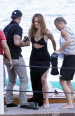 JENNIFER LOPEZ at a Photoshoot on the Boat in Capri 08/01/2022