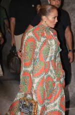 JENNIFER LOPEZ Out for Dinner in Capri 07/31/2022