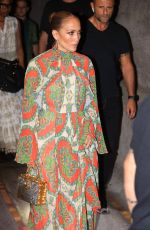 JENNIFER LOPEZ Out for Dinner in Capri 07/31/2022