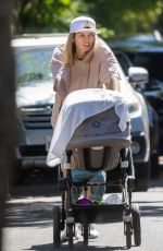 JESSICA HART Out with Her Baby in Hollywood 08/11/2022