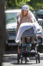JESSICA HART Out with Her Baby in Hollywood 08/11/2022