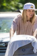 JESSICA HART Out with Her Baby in Hollywood 08/11/2022