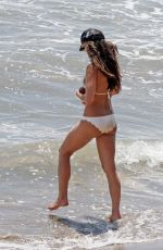 JORDANA BREWSTER in Bikini on the Beach in Santa Monica 08/04/2022