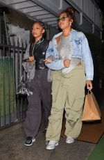 JORDYN and JODIE WOODS Leaves Giorgio Baldi in Santa Monica 08/19/2022