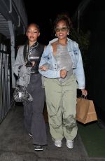 JORDYN and JODIE WOODS Leaves Giorgio Baldi in Santa Monica 08/19/2022