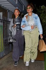 JORDYN and JODIE WOODS Leaves Giorgio Baldi in Santa Monica 08/19/2022