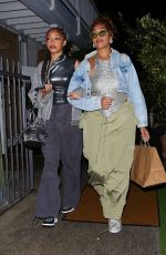 JORDYN and JODIE WOODS Leaves Giorgio Baldi in Santa Monica 08/19/2022