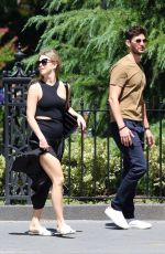JULIANNE HOUGH and Ben Barnes Out at Washington Square Park in New York 08/16/2022