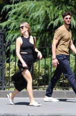 JULIANNE HOUGH and Ben Barnes Out at Washington Square Park in New York 08/16/2022