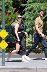 JULIANNE HOUGH and Ben Barnes Out at Washington Square Park in New York 08/16/2022