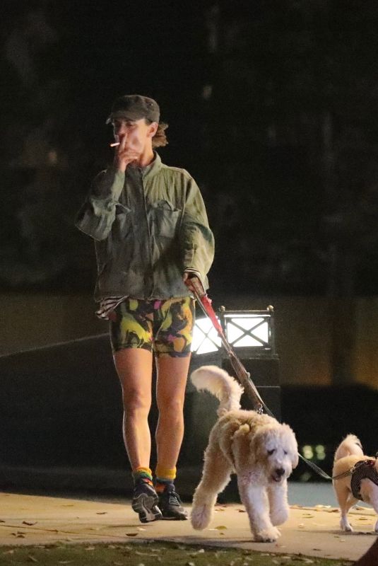 JULIETTE LEWIS Out with Her Dogs in Hollywood 08/26/2022