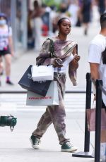 JUSTINE SKYE Out Shopping in New York 08/17/2022