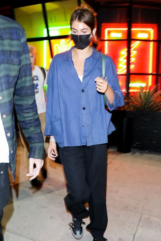 KAIA and Presley GERBER Out with Friends at Roger Room in Hollywood 08/20/2022