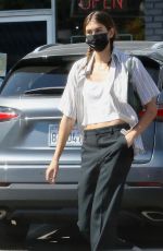 KAIA GERBER Leaves Tailwaggers Pet Store in Los Angeles 08/25/2022