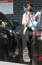 KAIA GERBER Leaves Tailwaggers Pet Store in Los Angeles 08/25/2022