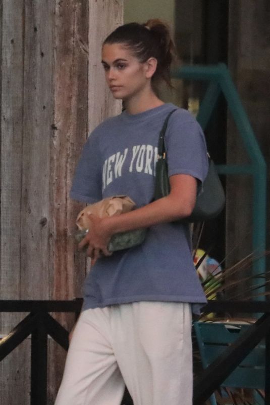KAIA GERBER Out at Vintage Grocers in Malibu 08/09/2022