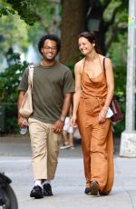 KATIE HOLMES and Bobby Wooten III Out at Washington Square Park in New York 08/06/2022