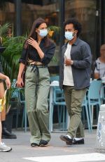 KATIE HOLMES and Bobby Wooten III out for Dinner in New York 08/12/2022