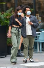 KATIE HOLMES and Bobby Wooten III out for Dinner in New York 08/12/2022