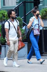 KATIE HOLMES and Bobby Wooten III Out in New York 08/08/2022