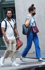 KATIE HOLMES and Bobby Wooten III Out in New York 08/08/2022