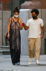 KATIE HOLMES and Bobby Wooten III Out in New York 08/09/2022
