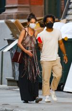 KATIE HOLMES and Bobby Wooten III Out in New York 08/09/2022