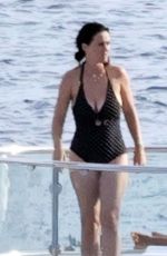 KATY PERRY in Swimsuit on Vacation in Positano 08/23/2022