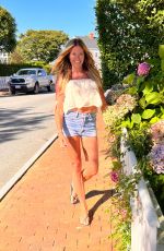 KELLY BENSIMON in Denim SHorts Out in Nantucket 08/18/2022