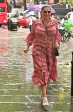 KELLY BROOK Leaves Global Radio Studios in London 08/25/2022