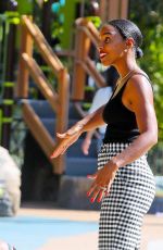 KELLY ROWLAND Out at Coldwater Canyon Park in Beverly Hills 08/19/2022