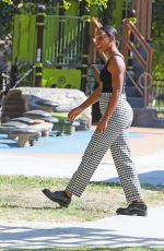 KELLY ROWLAND Out at Coldwater Canyon Park in Beverly Hills 08/19/2022