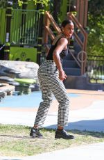 KELLY ROWLAND Out at Coldwater Canyon Park in Beverly Hills 08/19/2022