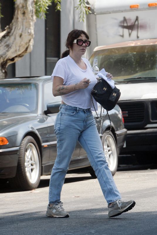 KESHA in Denim Heading for Dinner in Los Angeles 08/23/2022