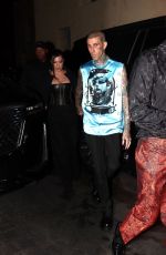 KOURTNEY KARDASHIAN and Travis Barker Arrives at Kylie