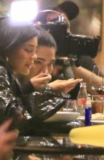 KYLIE JENNER and Makeup Artist Ariel and Hairstylist Jesus at Mandarin Restaurant in Milan 08/02/2022